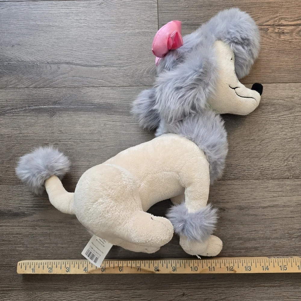 Disney Georgette Poodle Plush Oliver & Company Puffy Bow 1988 12